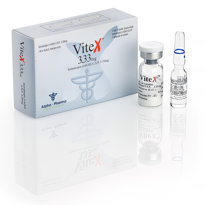 Vitex (Somatropin r-hgh U.S.P.) 3.33mg & 5mg Alpha Pharma Vitex (Somatropin r-hgh U.S.P.) 3.33mg & 5mg Alpha Pharma
